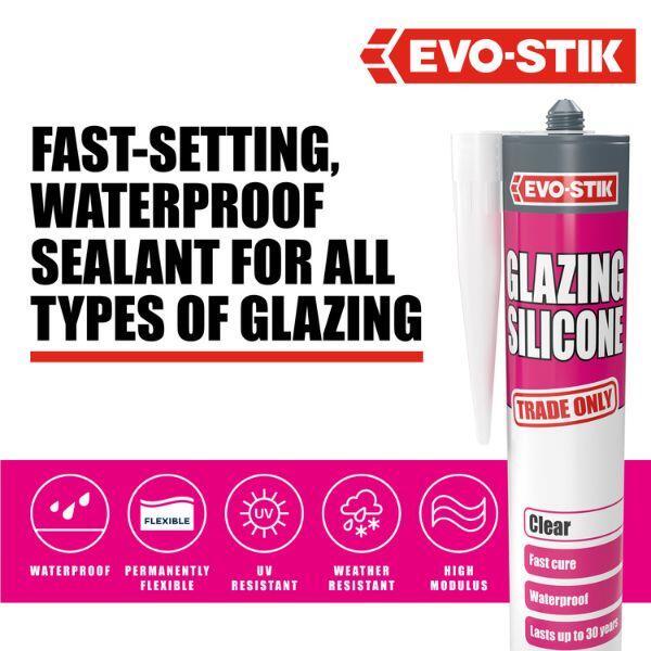 EVO-STIK Glazing Silicone Sealant 3