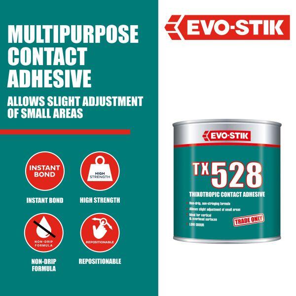 TX528 Thixotropic Contact Adhesive | EVO-STIK Trade UK